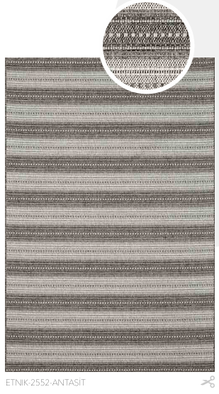 SEYRAN HALI ETNİK 2552-ANTRASİT