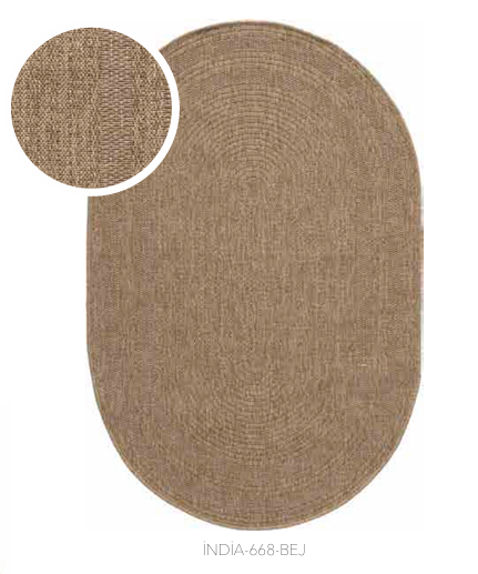 SEYRAN HALI INDIA OVAL 668 BEJ