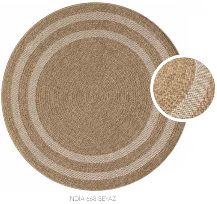 SEYRAN HALI INDIA DAİRE 668 BEYAZ