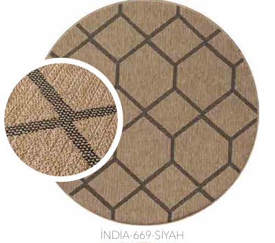 SEYRAN HALI INDIA DAİRE 669 SİYAH