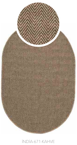 SEYRAN HALI INDIA OVAL 671 KAHVE