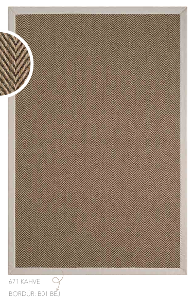 INDIA BORDÜR 671 KAHVE-BEJ